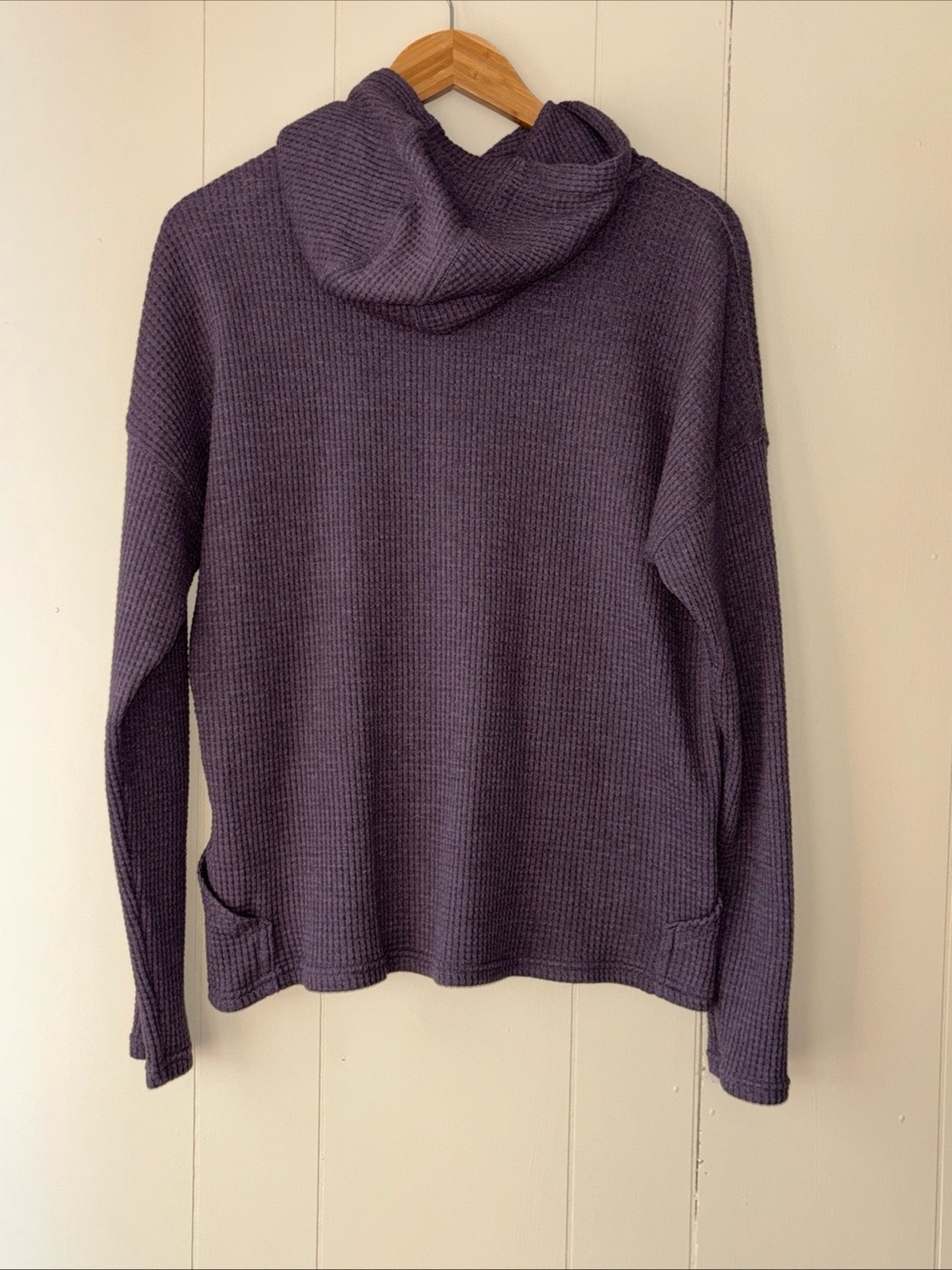 Carhartt Womens Waffle-Knit Hooded Top  -  Plum - Picture 3 of 12